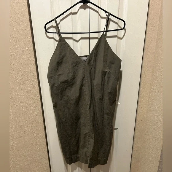 Everlane The Poplin dress Olive , size 2 - Picture 8 of 11